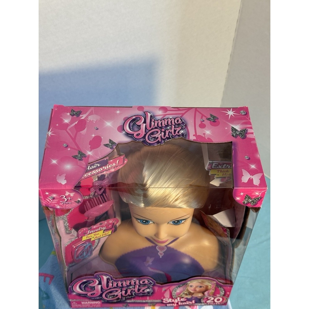 Glimma Girlz - "Style My Hair!" - 20 PIECES‎ - NEW in BOX - Toy Figure Hair - Picture 6 of 8